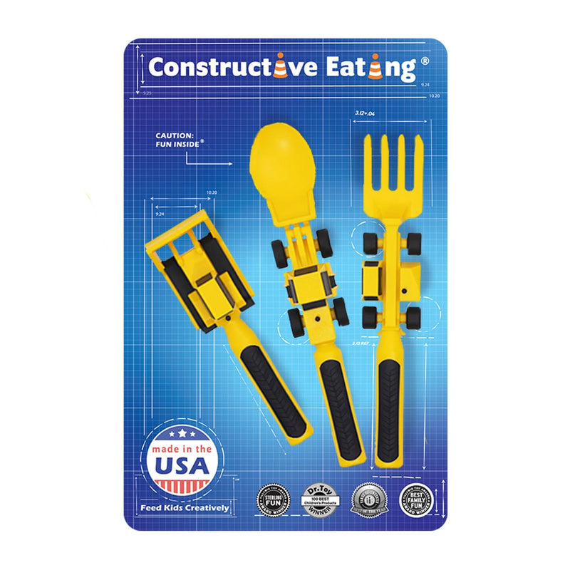 Constructive Eating – Construction 3 Piece Cutlery