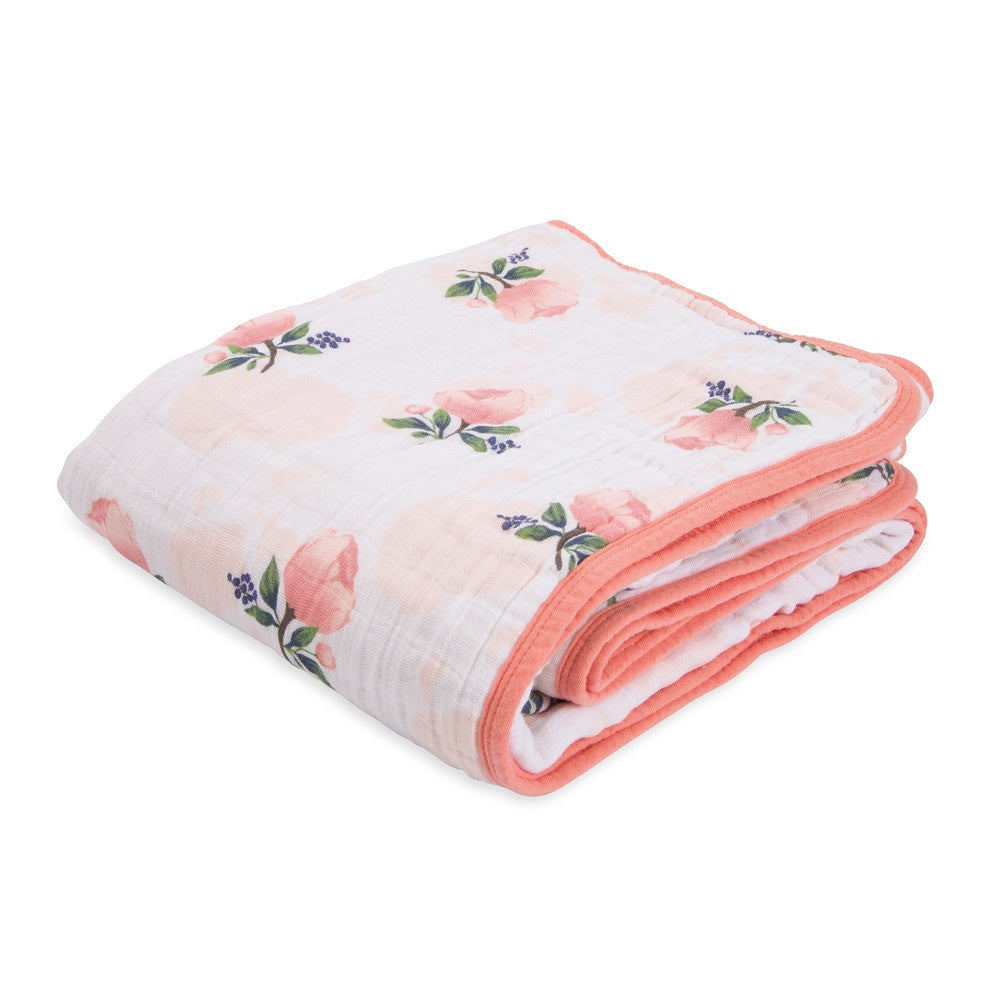 Little unicorn watercolor rose quilt best sale