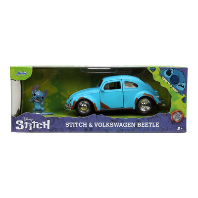 Lilo & Stitch - VW Beetle (Blue) 1:32 Scale with Stitch MetalFig