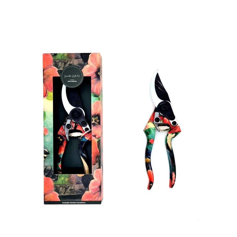 Garden Secateurs - Hibiscus Flower & Fantail Birds
