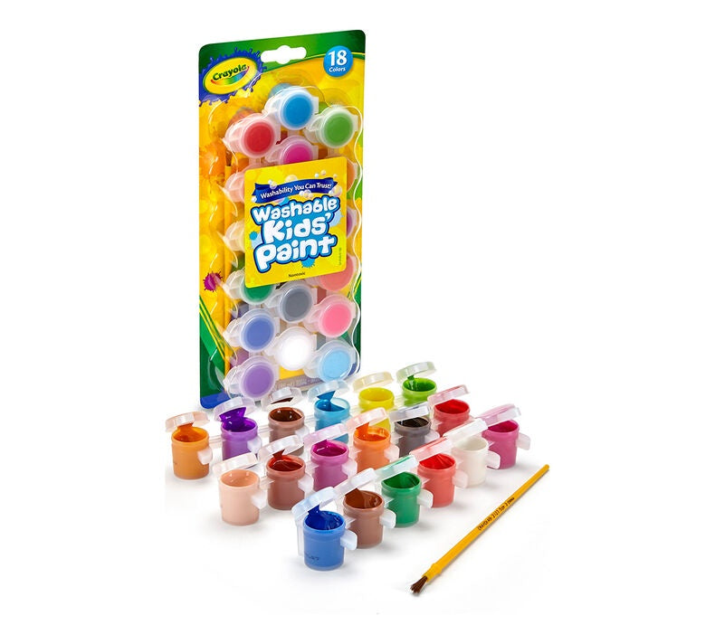 Crayola Washable Kids Paint with Brush 18pk