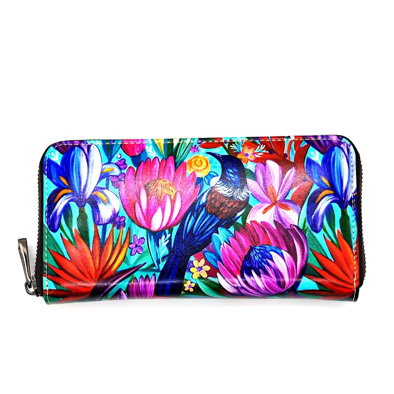 Tui Birds & Flowers - Zip Around Long Wallet – Gift Shack