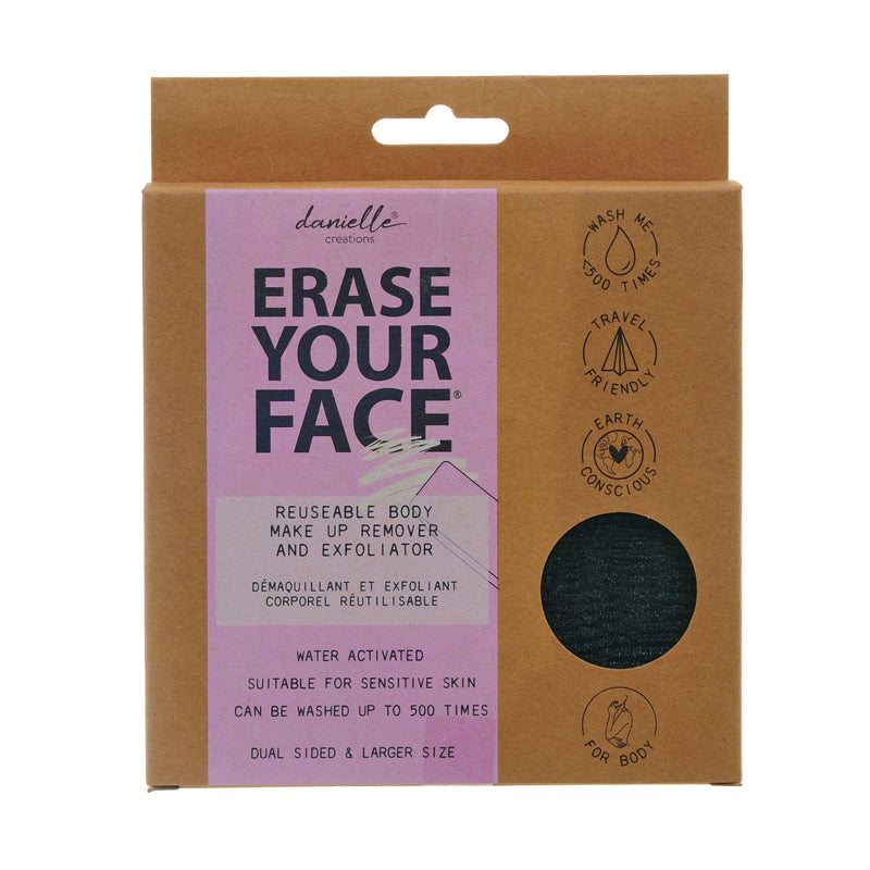 Erase Your Face - Make Up Remover & Exfoliator Black