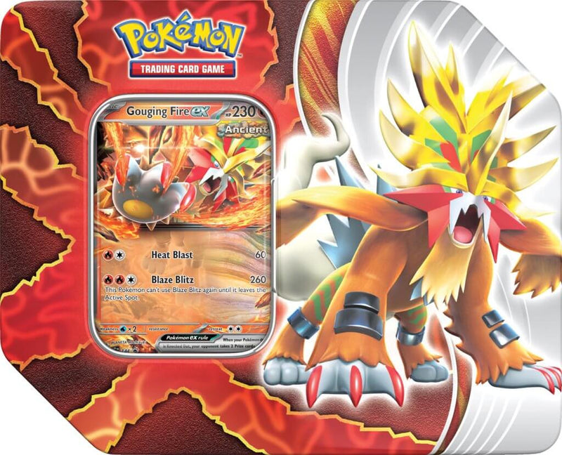 Pokemon TCG: Paradox Destinies Tin - Gouging Fire