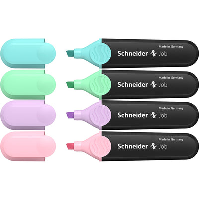 Schneider Highlighter Job Pastel Assorted Wallet 4pcs