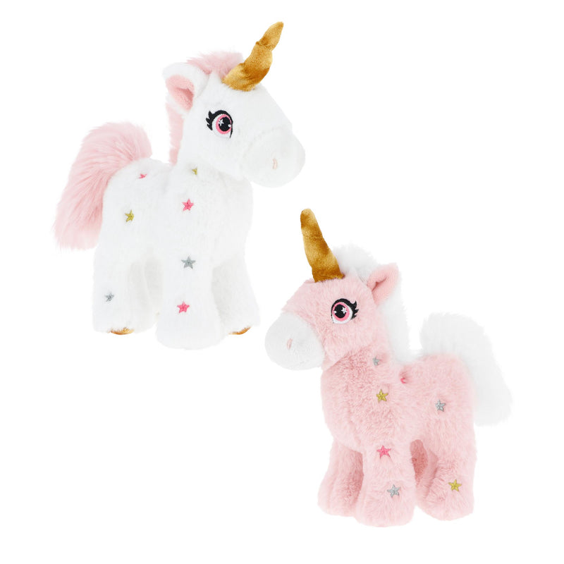 Unicorn Miniature Standing Pink Plush