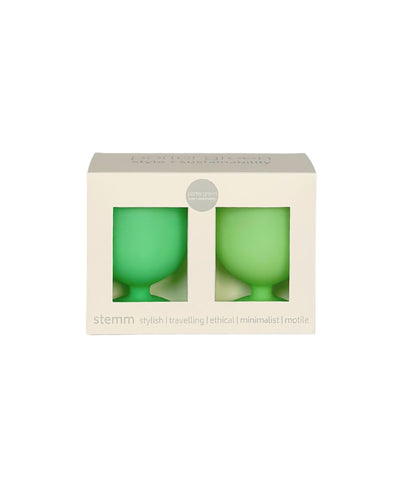 Porter Green - Gerbera + Leaf Silicone Unbreakable Wine Glasses Set