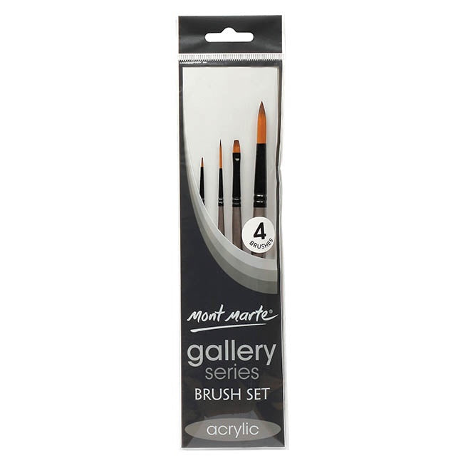 Mont Marte Gallery Series Brush Set Acrylic 4pc