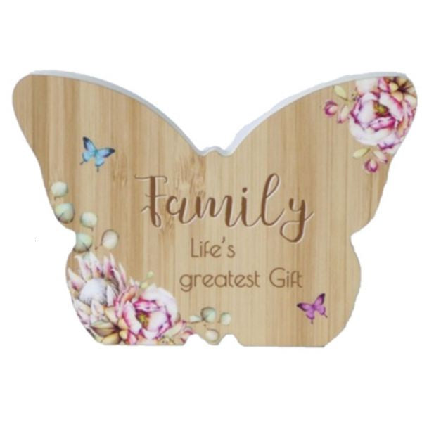Family Bunch of Joy Butterfly Plaque