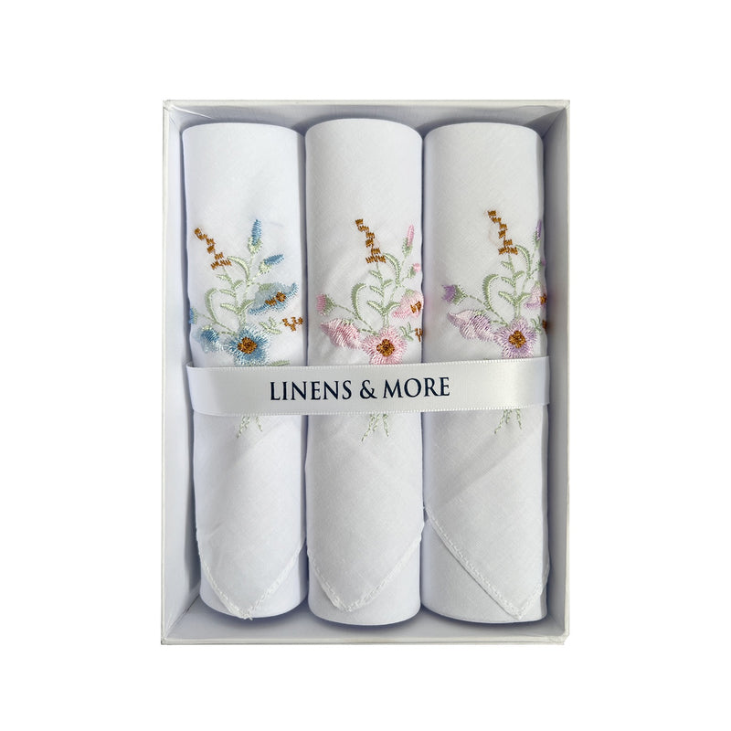 Handkerchiefs Set - Pastel Sprigs