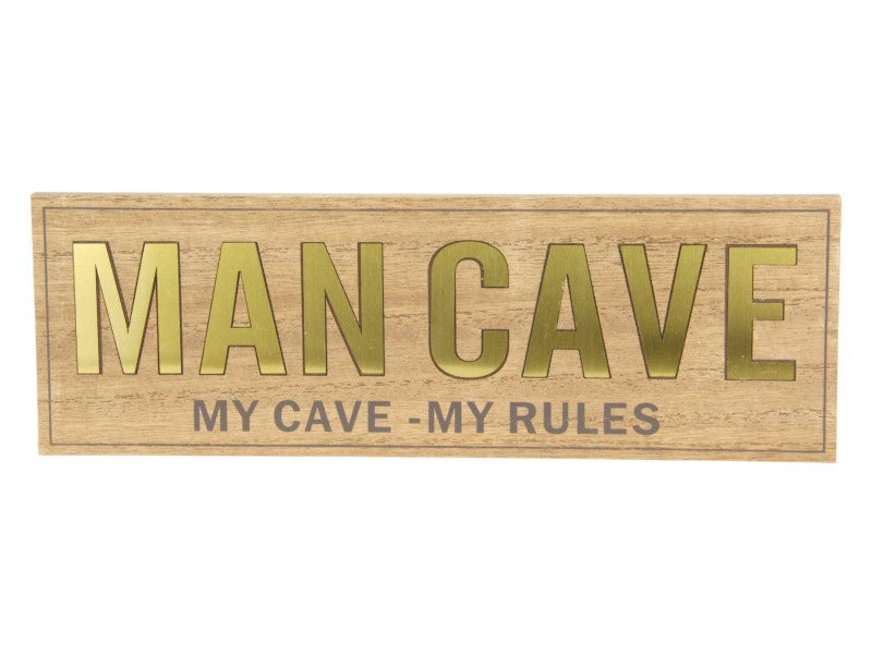 Man Cave Plaque Gold