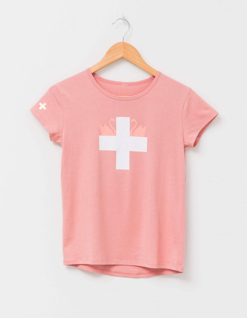 Stella & Gemma Mini - Blush Swans Eden Tee
