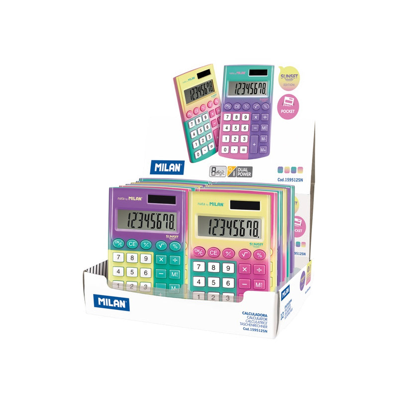 Milan Sunset Pocket Calculator Assorted