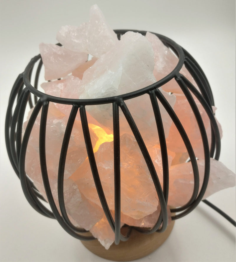 Rose Quartz Cage Lamp