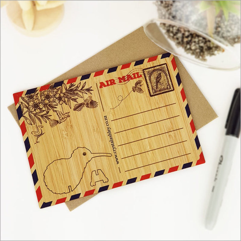 Bamboo Post Card Kiwi