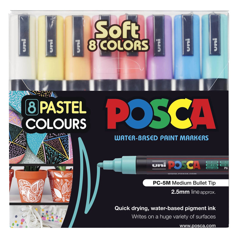 Posca Paint Markers - PC-5M Pastel Set