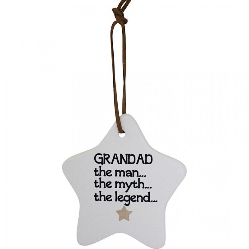 Hanging Ceramic Star - Grandad