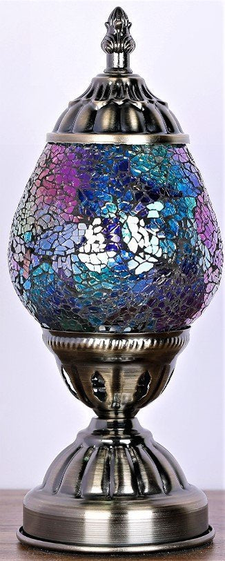 Turkish Oval Mosaic Electrical Lamp Multicolour
