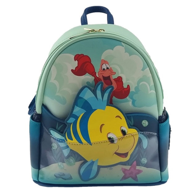Loungefly - The Little Loungefly - Mermaid (1989) - Flounder and Sebastian Backpack