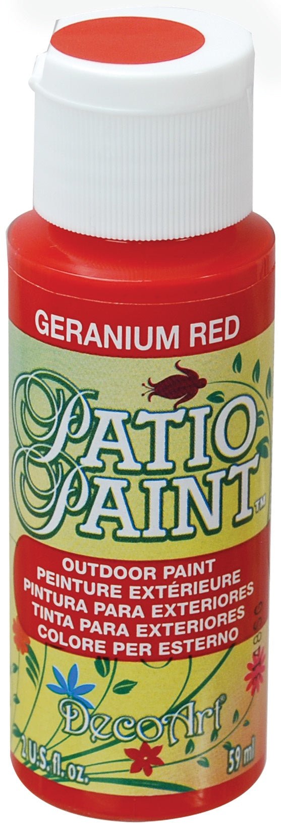 Deco Art Patio Paint 2oz - Geranium Red
