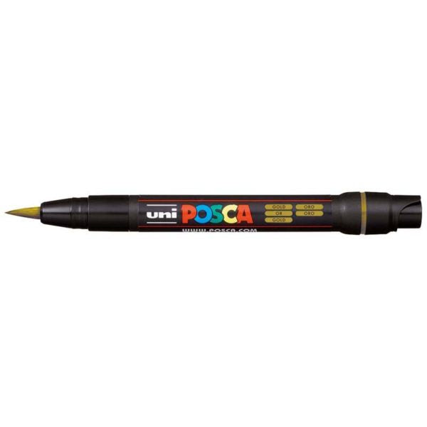 Uni Posca Marker Brush Tip PCF-350 Gold