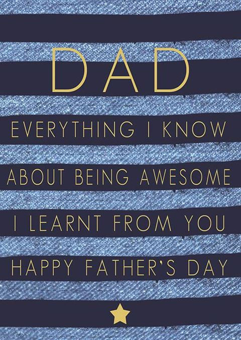 Gift Card: Dad Everything I Know About Being Awesome