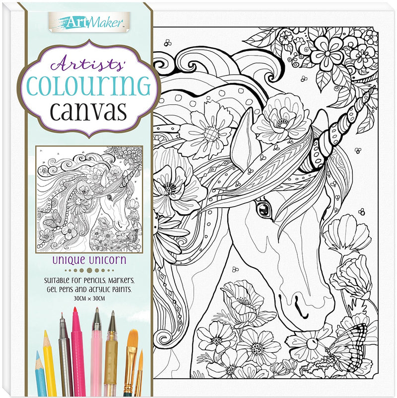 Unicorn Colouring Canvas