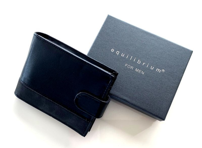Mens RFID Wallet Black Grey