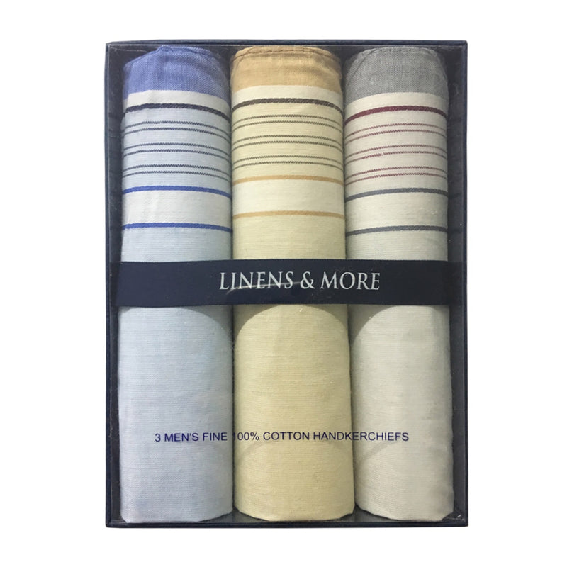 Mens Handkerchief Set - Bold Stripe