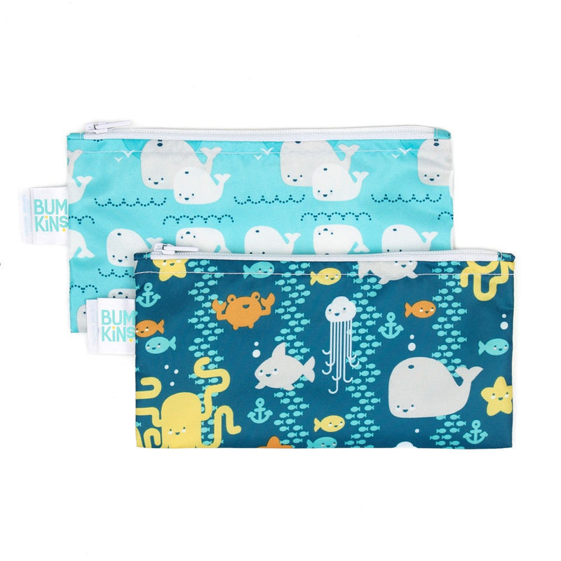 Bumkins Small Snack Bag 2pk - Sea Friends | Whale