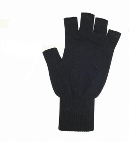 Possum Merino Gloves Fingerless Black Extra Small