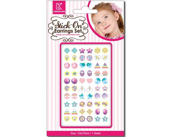 Rainbow Stick On Earrings