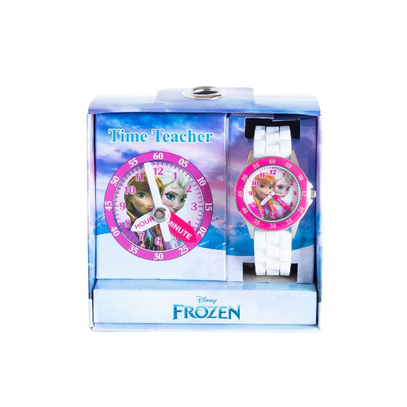 Time Teacher Watch - Frozen Pink White