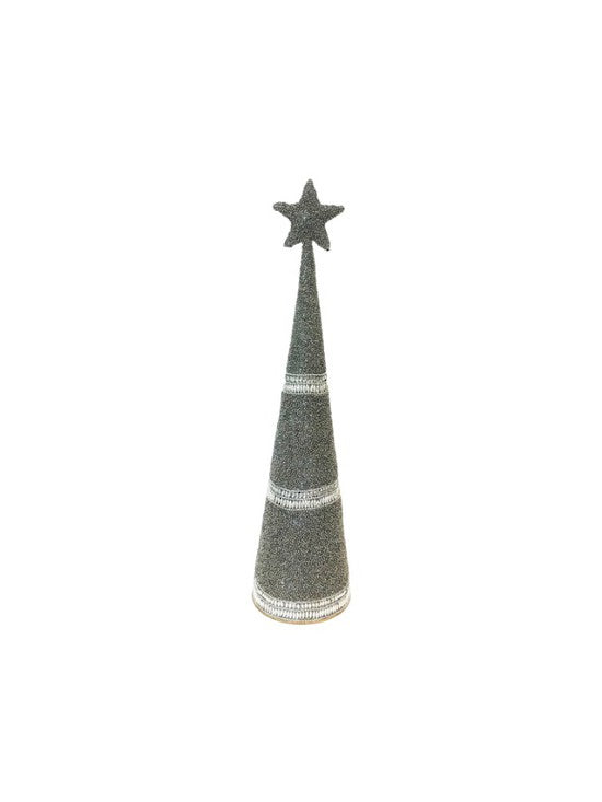 Metal Beaded Tree Silver Small