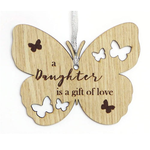 Butterfly Kisses - Hanging Ornament - Daughter