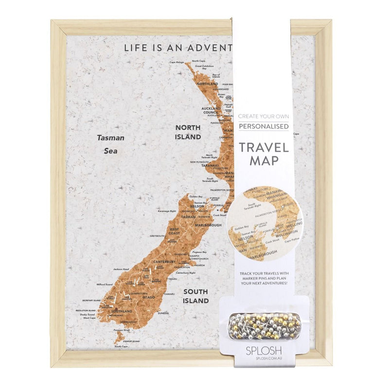 New Zealand Travel Board Desk Map