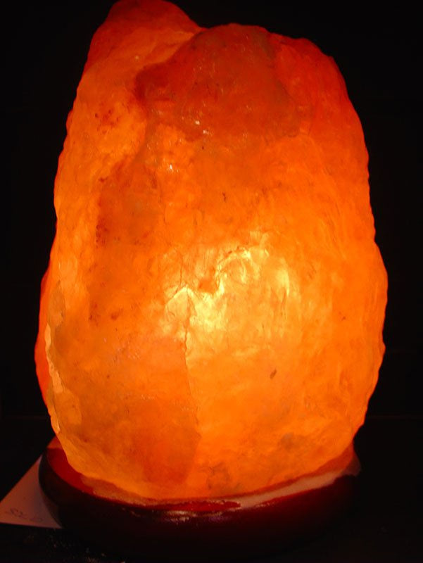Salt Lamp 8-12kg - Brown Wood Base