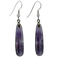 Genuine Amethyst Teardrop Earrings