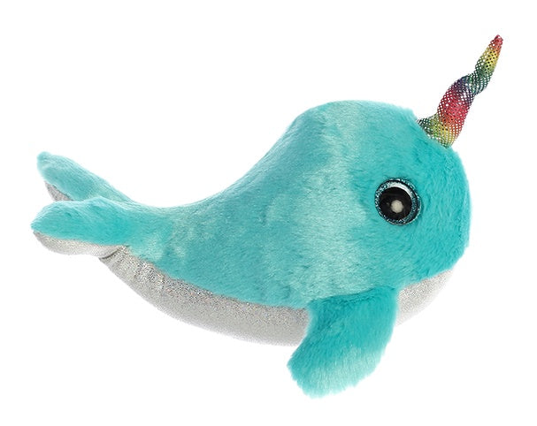 Coral Blue Narwhal Plush
