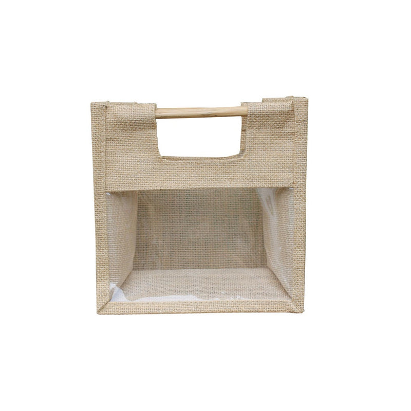 Jute Gift Bag - 2 Jar Natural