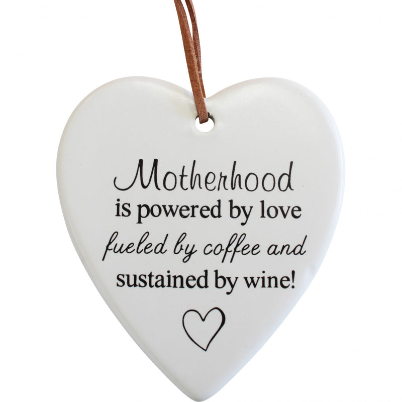 Hanging Ceramic Heart - Motherhood