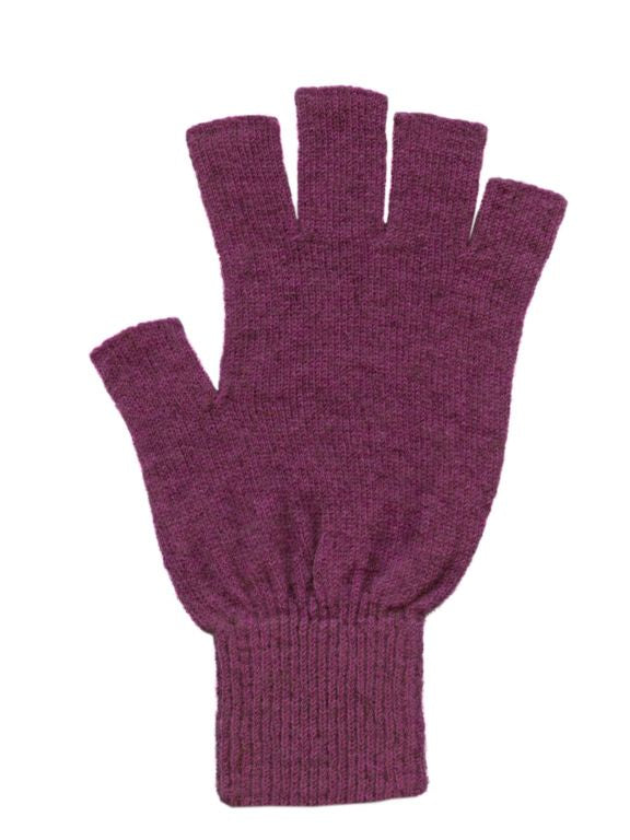 Possum Merino Gloves Fingerless Fuschia Extra Small