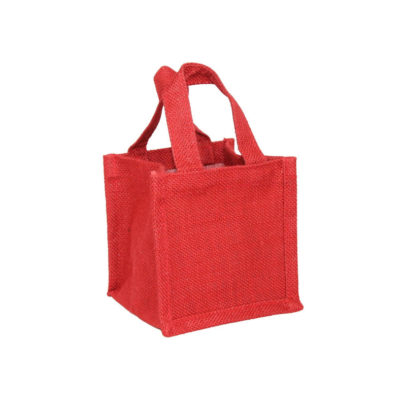Jute Gift Bag - Mini Red