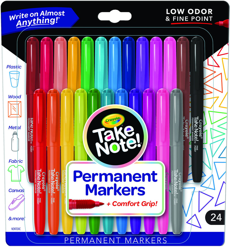 Crayola Take Note! Permanent Markers Fine Point