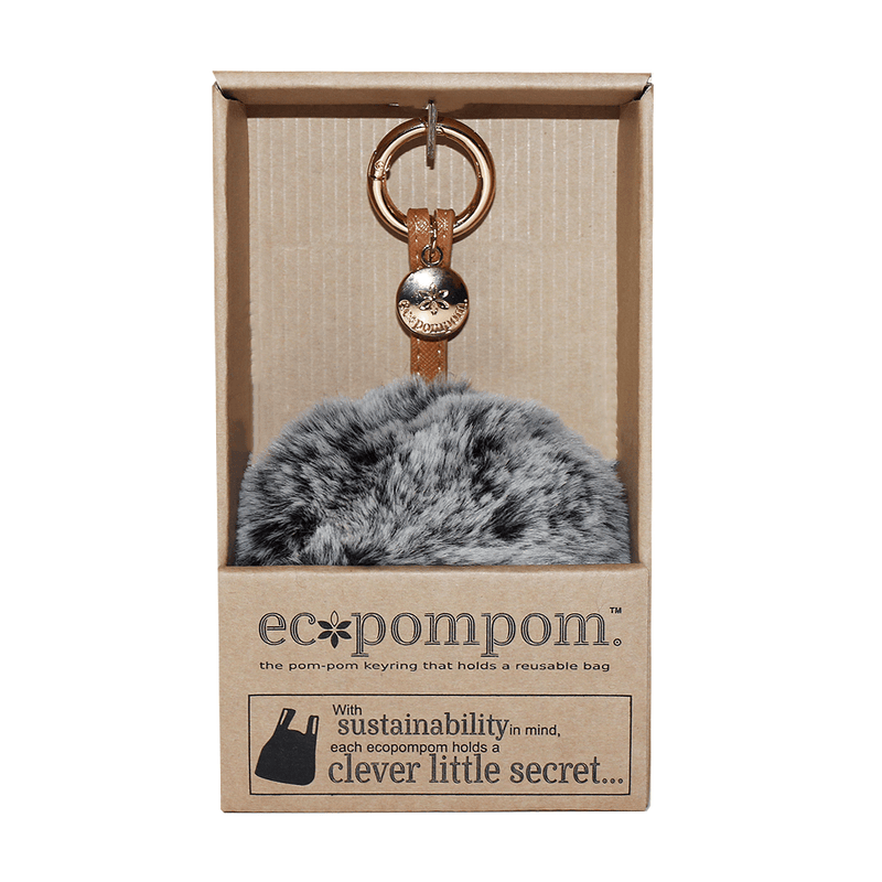 Ecopompom Keyring - Charcoal