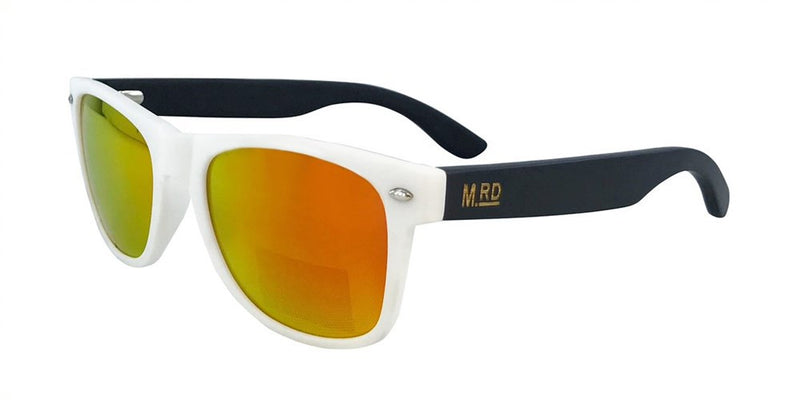 Moana Rd Sunglasses - 50/50 White with Reflective Lens
