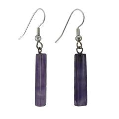 Genuine Amethyst Drop Earrings