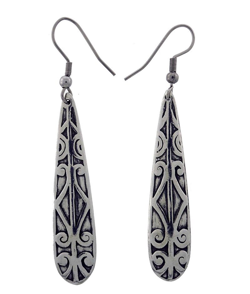 Spiral Pewter Earrings