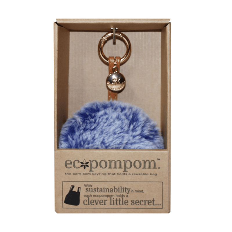 Ecopompom Keyring - Blue