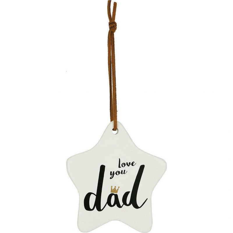Hanging Ceramic Star - Love You Dad